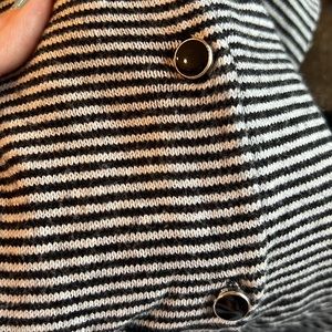 Hombre styled striped sweater. Lightweight and soft. Even cuter when not wrinkly